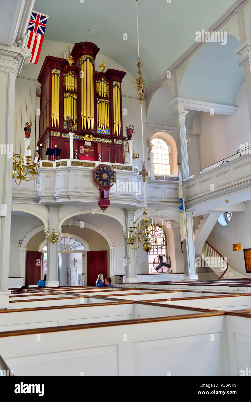 Organ Old North Church High Resolution Stock Photography And Images Alamy