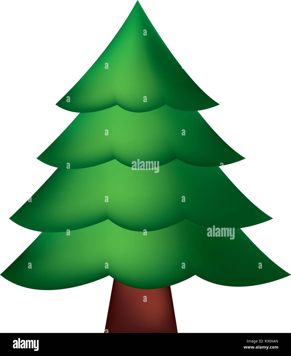 pine tree on white background vector illustration Stock Vector Image ...