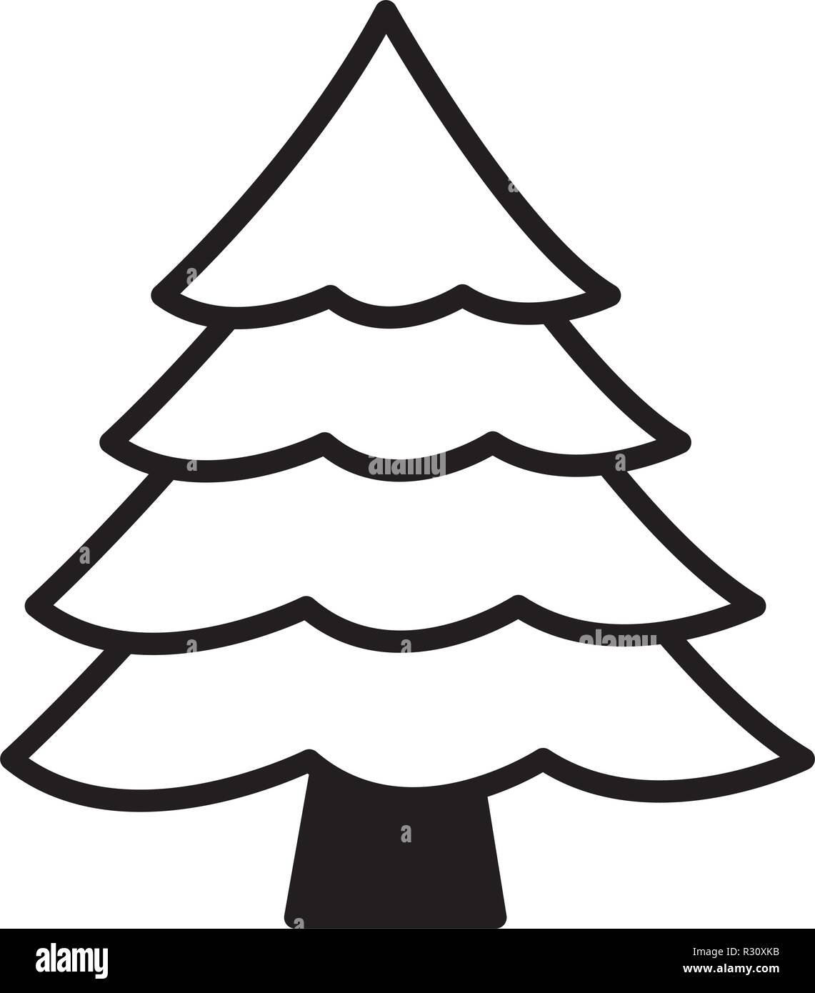 pine tree on white background vector illustration Stock Vector Image ...