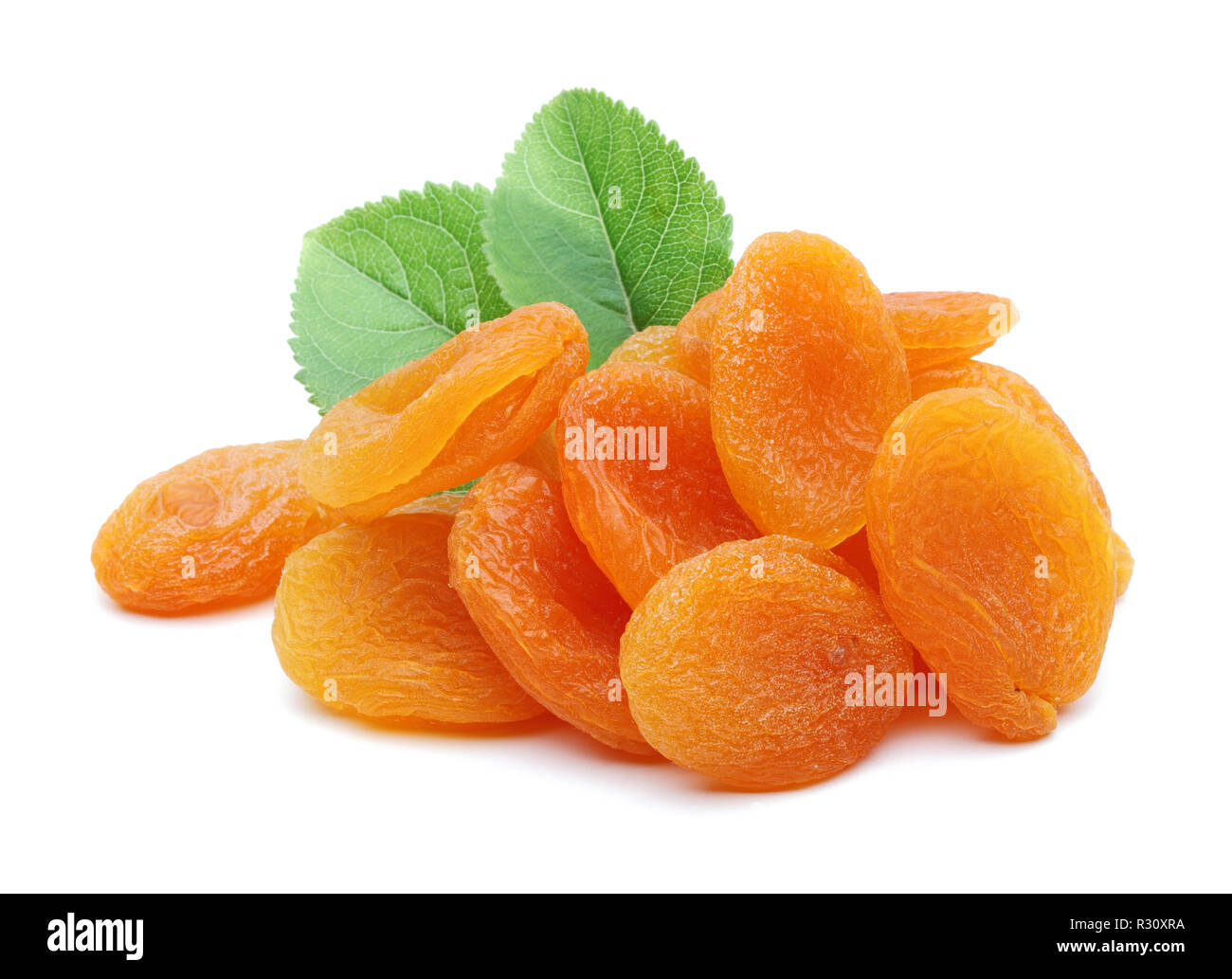Dried apricots isolated on white background Stock Photo - Alamy