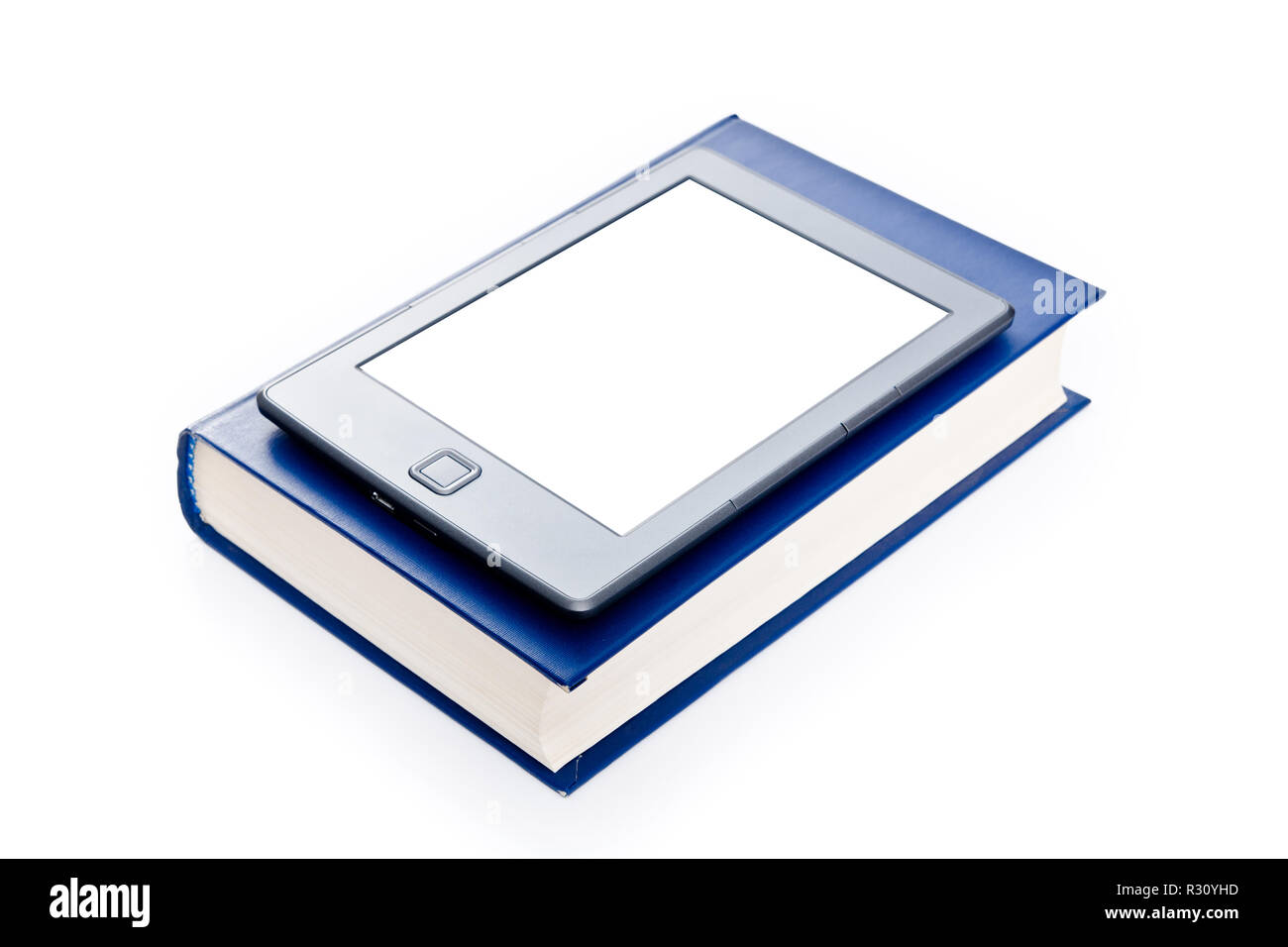 electronic book isolated on a white background Stock Photo - Alamy