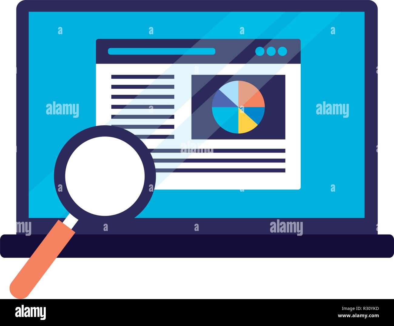 mobile analysis web search engine optimization vector illustration ...