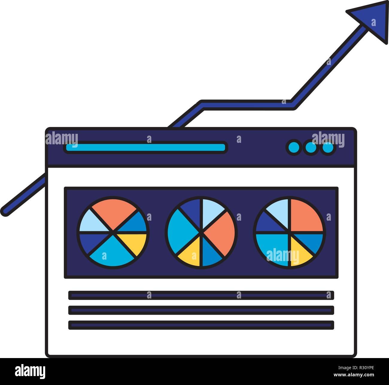 website arrow report search engine optimization vector illustration ...