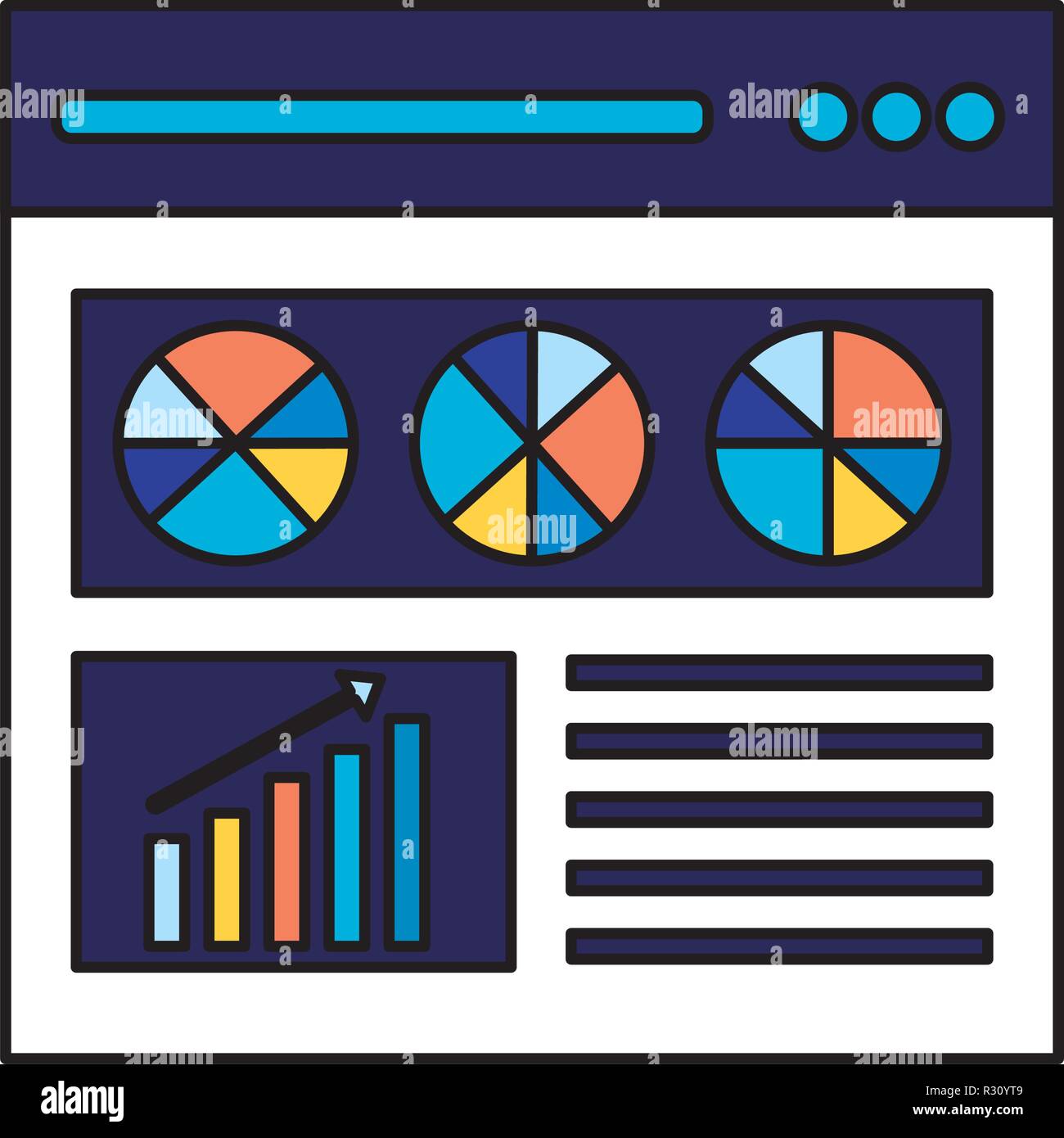 website diagram statistics search engine optimization vector ...