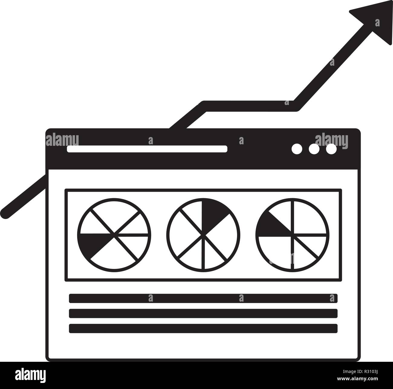 website arrow report search engine optimization vector illustration ...