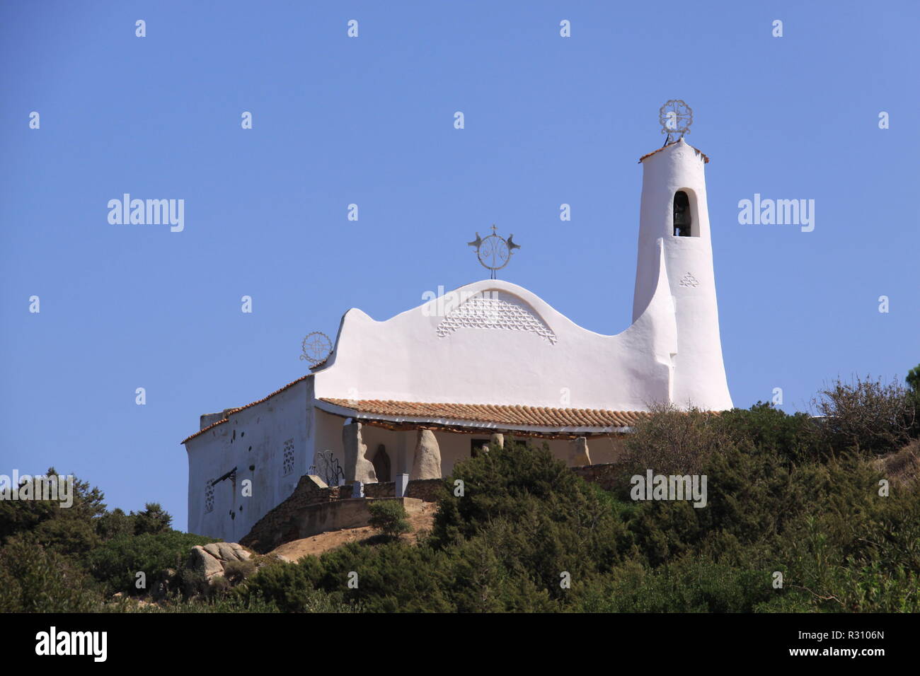 stella maris church in costa smeralda sardinia Stock Photo
