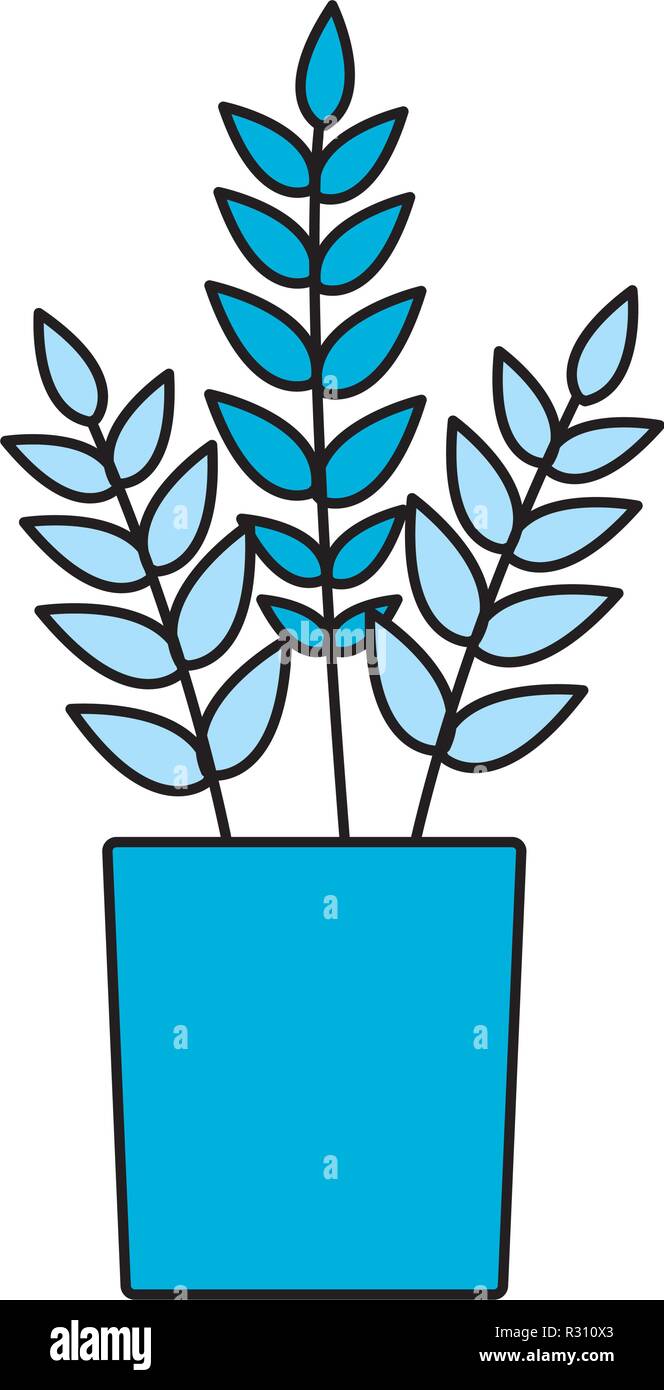 potted plant on white background vector illustration Stock Vector Image ...