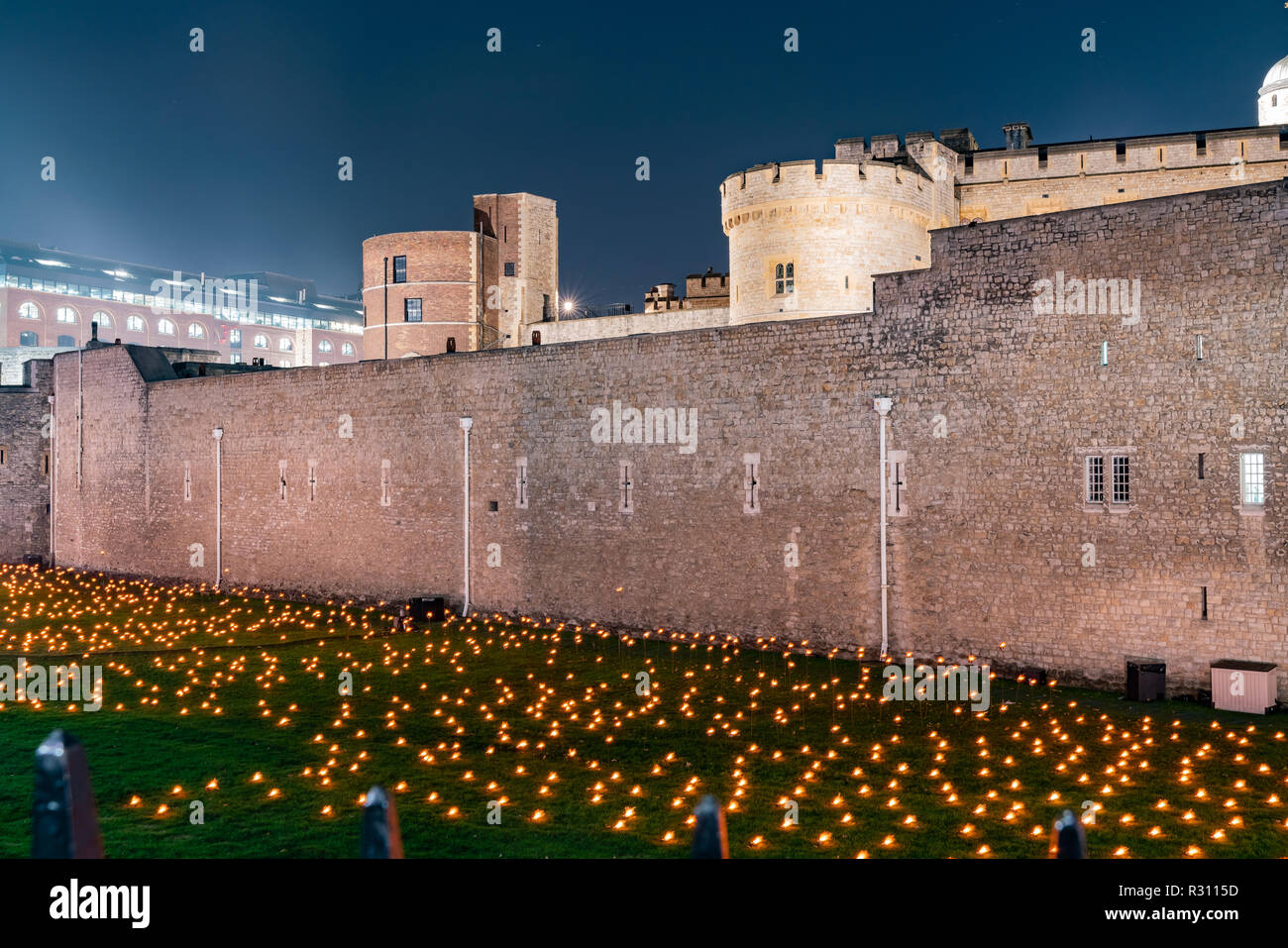 Special event Beyond the Deepening Shadow at Tower of London, United Kingdom Stock Photo