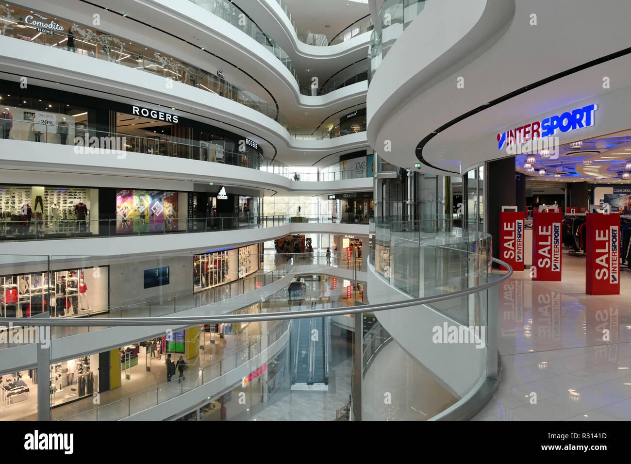 Tirana, Albania. 29th Oct, 2018. The Toptani Shopping Center. The shopping  centre is located close to the city centre and was inaugurated in 2017. It  has around 13,000 square meters of space