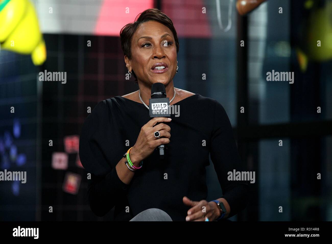 Robin Roberts inside for AOL Build Series Celebrity Candids - TUE, AOL