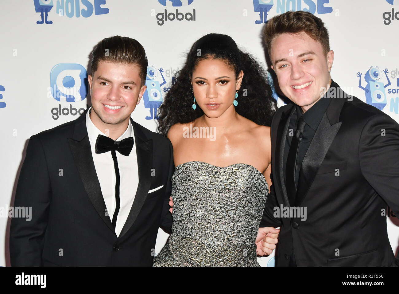 London, UK. 20th November, 2018. Sonny J, Vick Hope and Roman Kemp