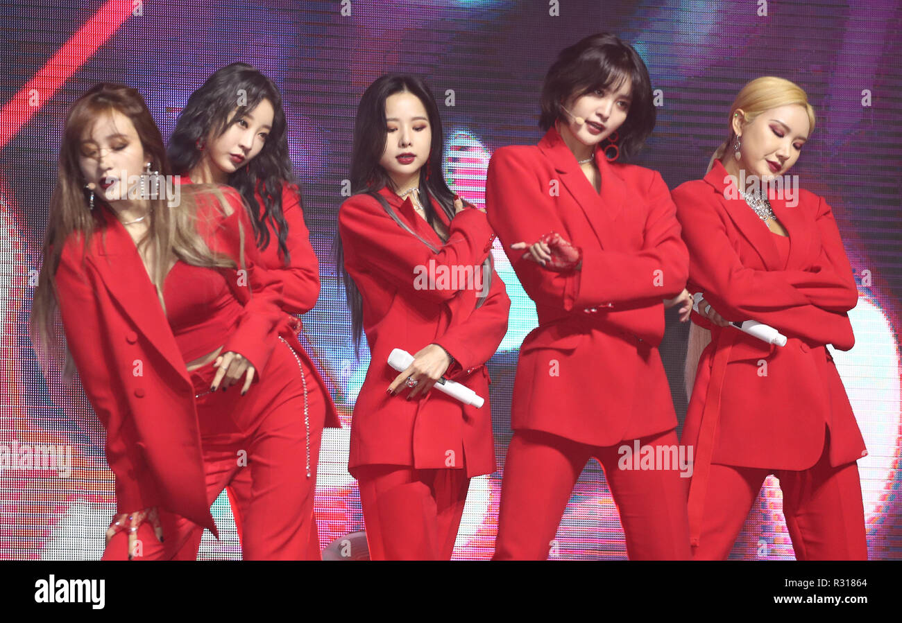 21st Nov, 2018. S. Korean girl group EXID South Korean girl group EXID ...