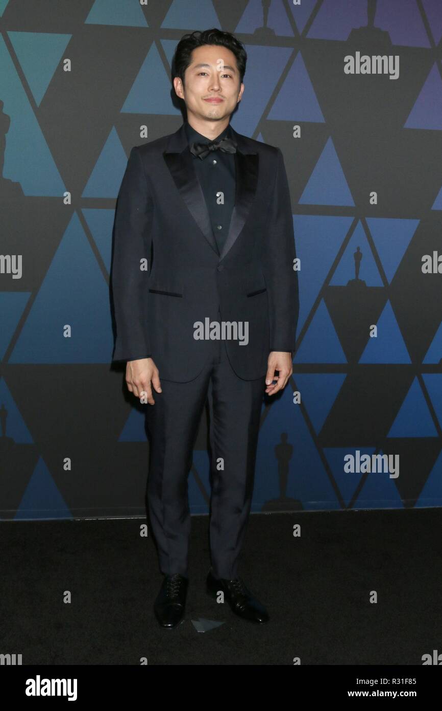 Los Angeles, CA, USA. 18th Nov, 2018. Steven Yeun at arrivals for 10th Annual Governors Awards - Part 3, Dolby Theatre, Los Angeles, CA November 18, 2018. Credit: Priscilla Grant/Everett Collection/Alamy Live News Stock Photo