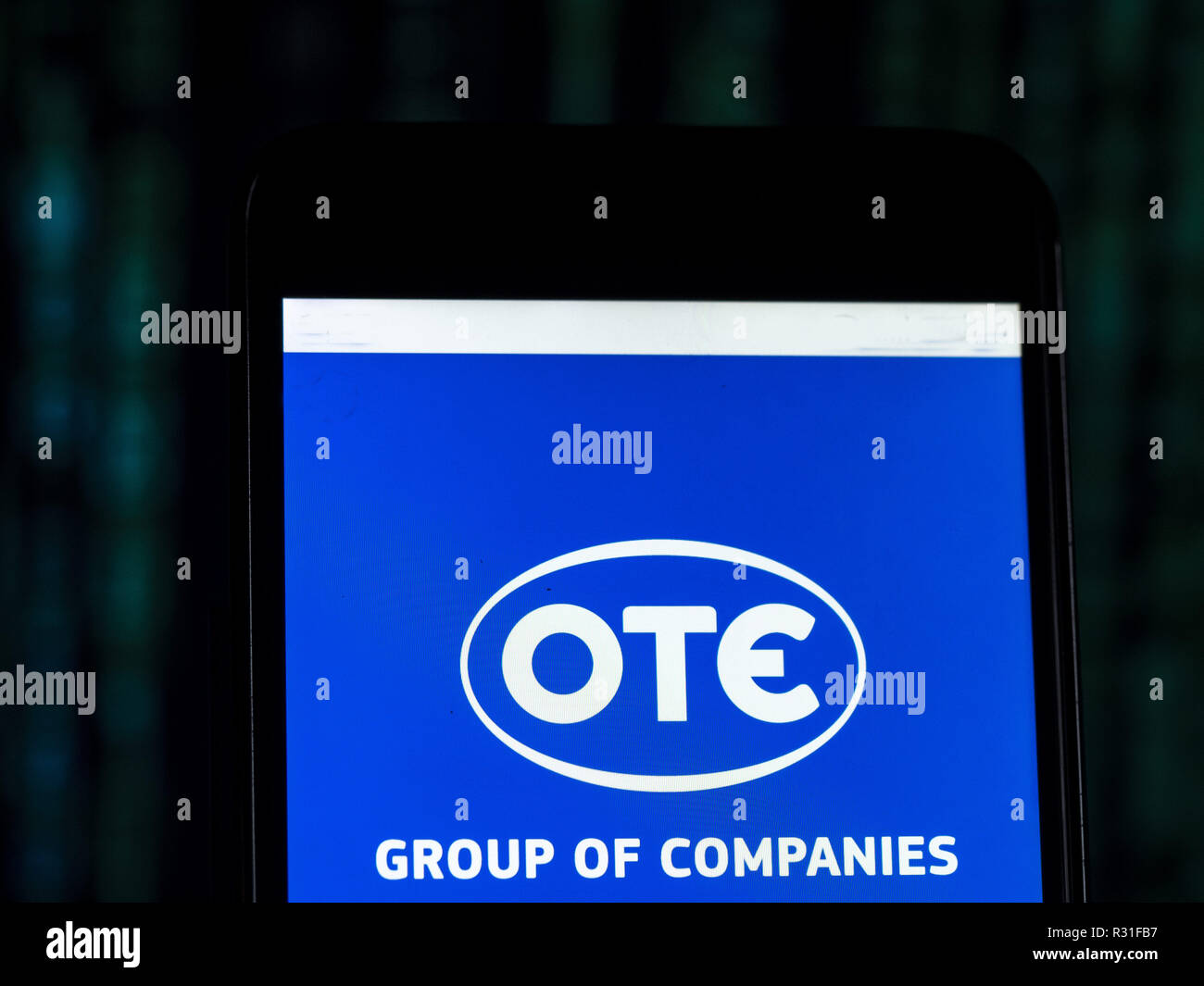 OTE Telecommunications company logo seen displayed on smart phone. Hellenic  Telecommunications Organisation S.A., usually known by its Greek initials  OTE, is the dominant telecommunications provider in Greece Stock Photo -  Alamy