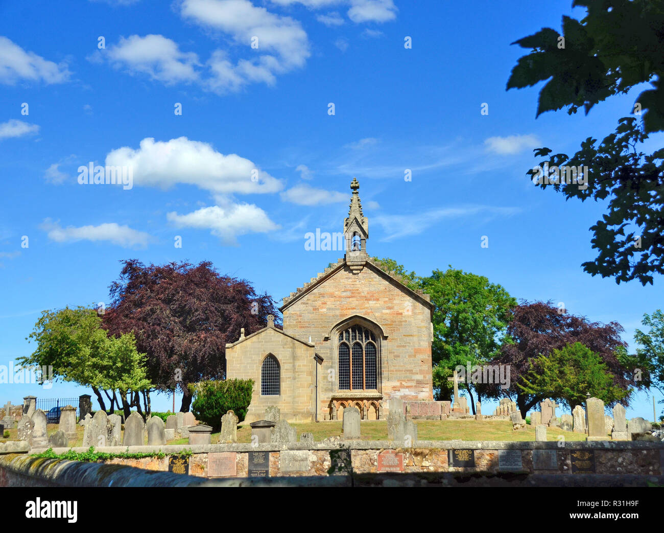 Dunino Church in summer in the East Neuk of Fife, Scotland Stock Photo