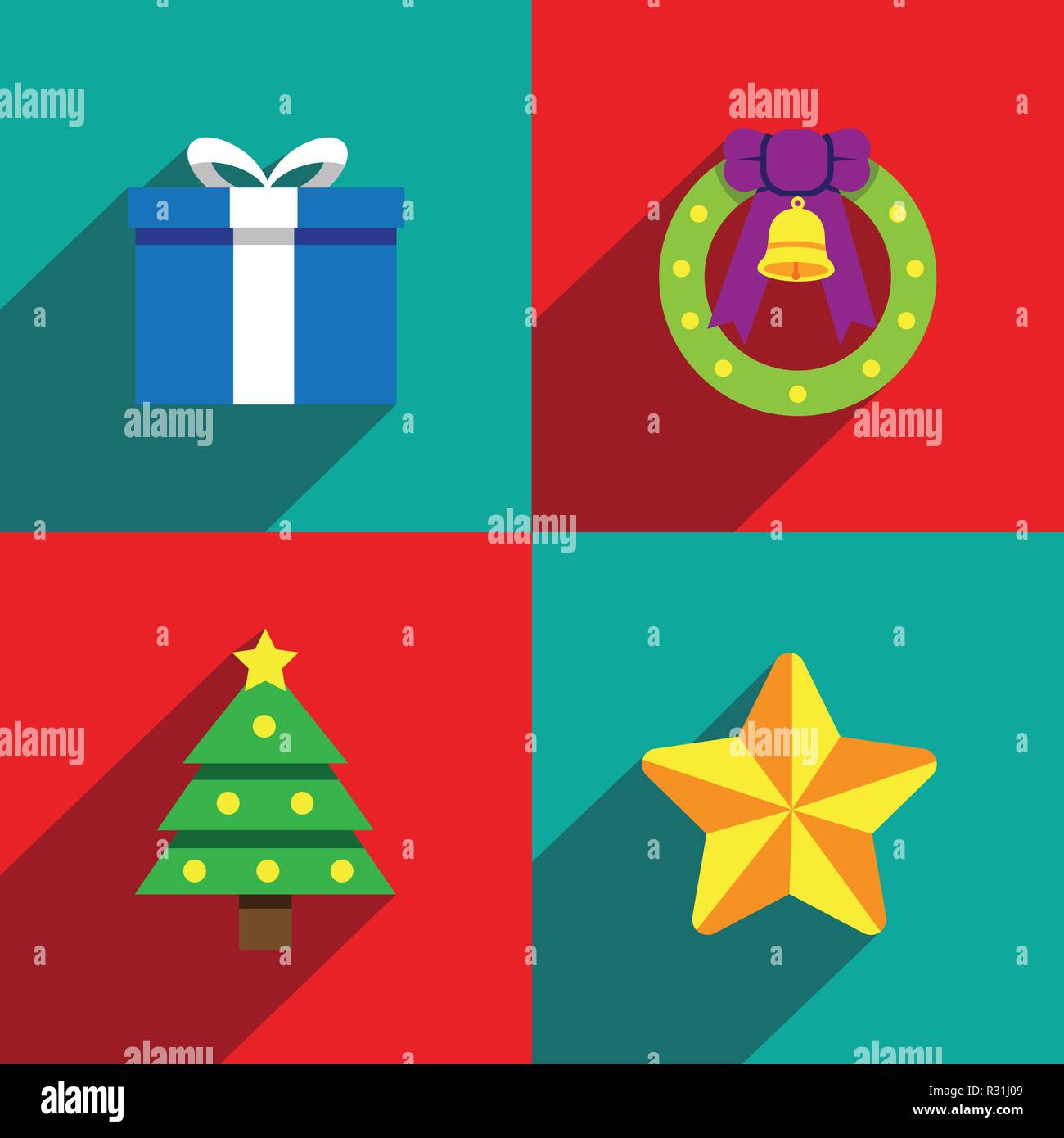 Christmas icons Stock Vector