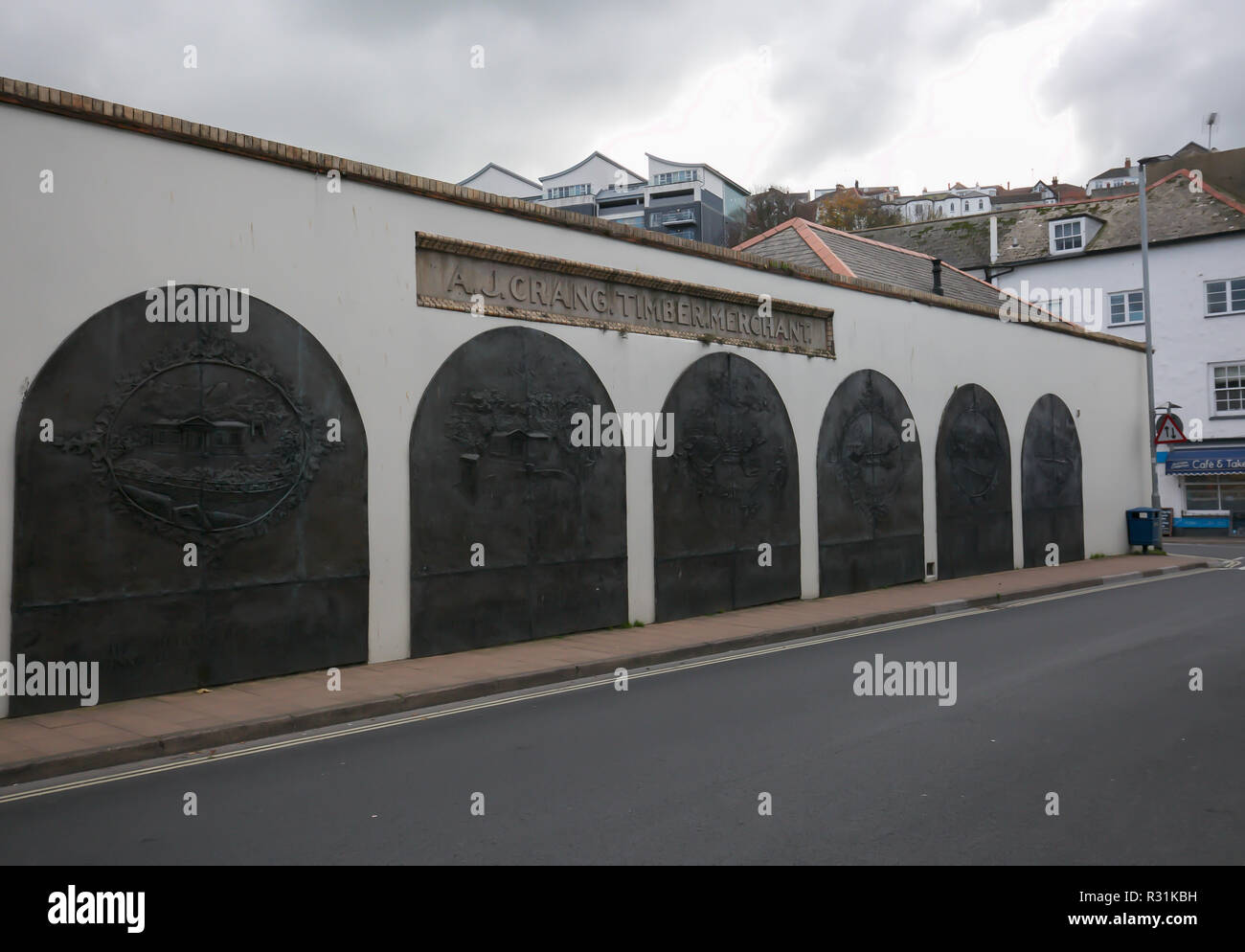 A J Crang timber merchants in Devon, UK Stock Photo Alamy
