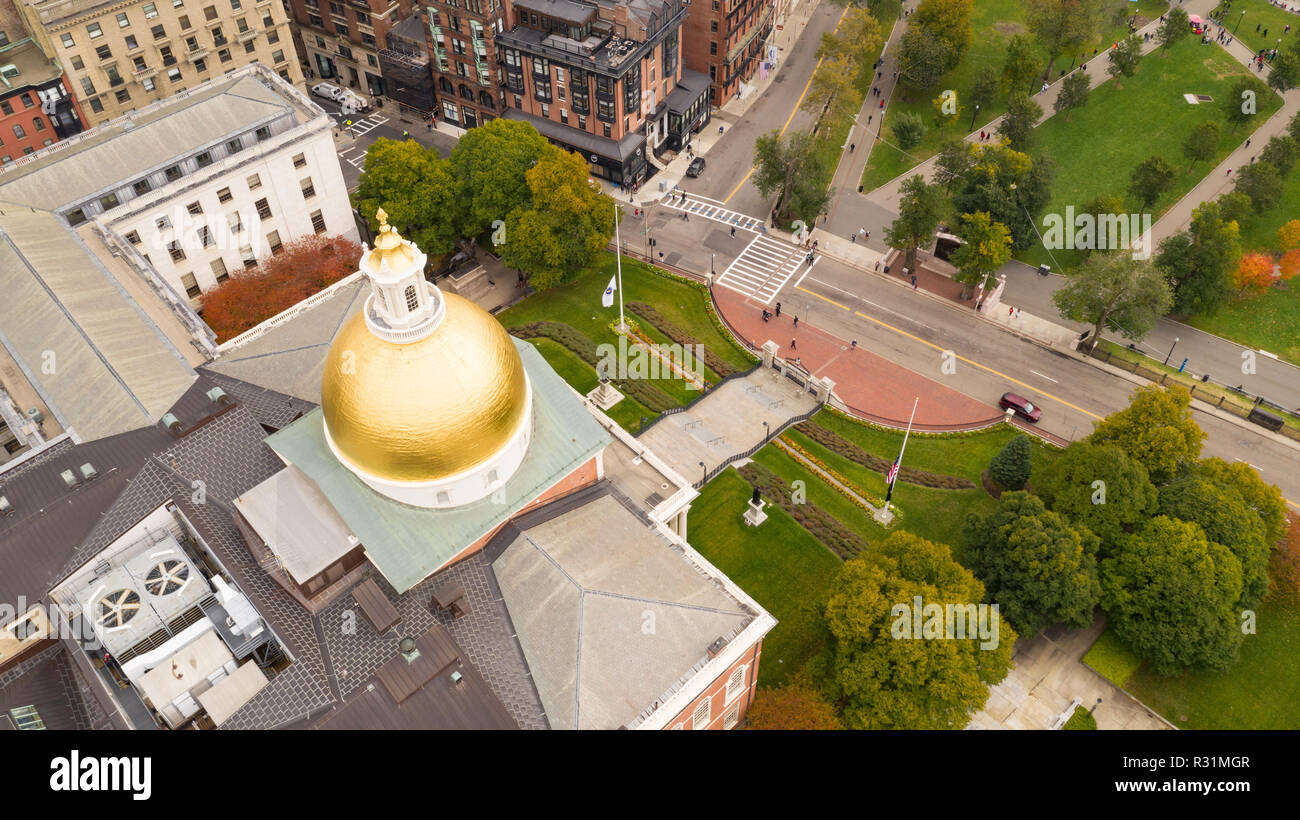 Downtown Boston Massachusetts On Parade Day Baseball World Series Champion Celebration Stock Photo