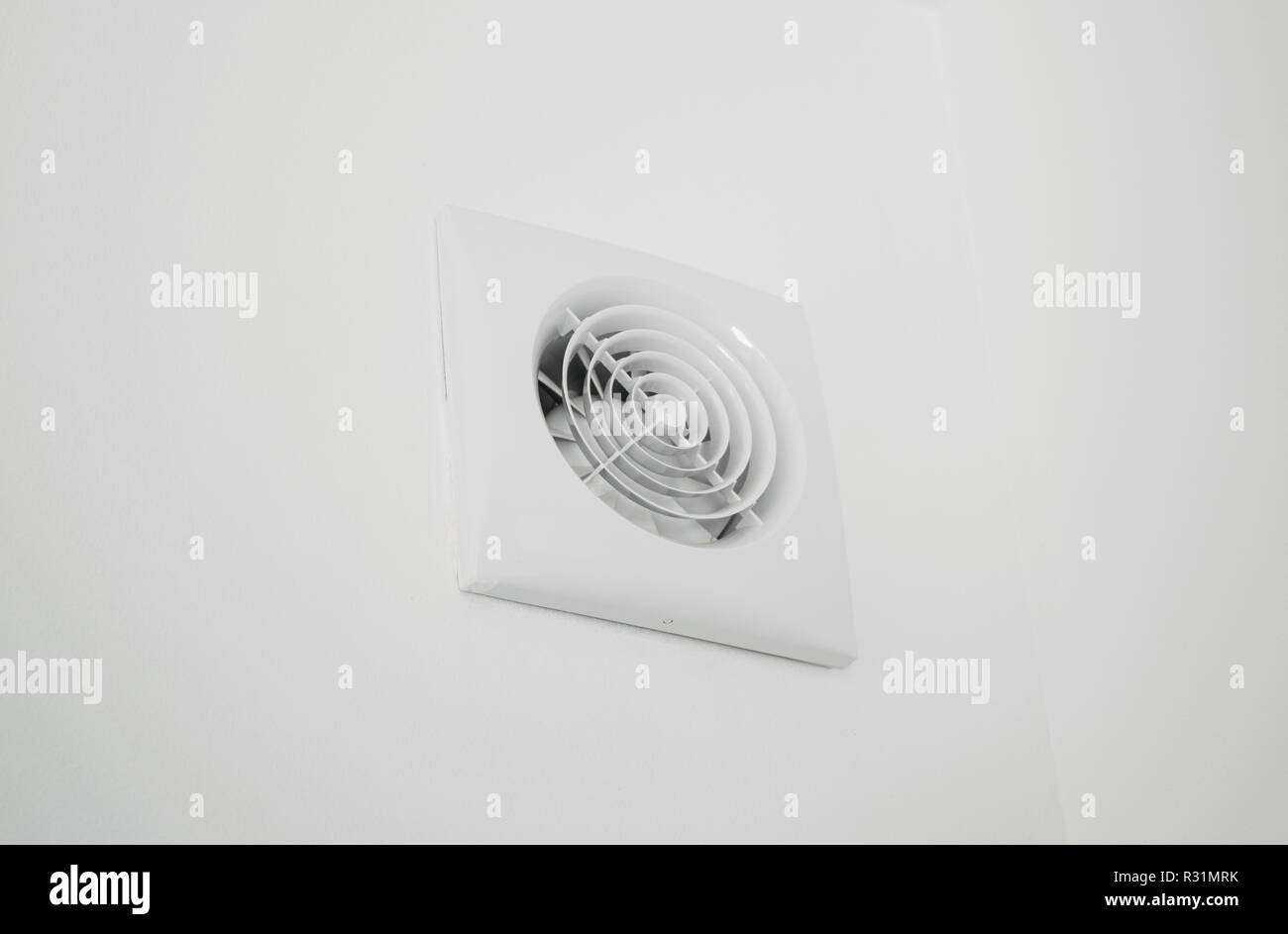 Wall electric extractor fan in the kitchen Stock Photo Alamy