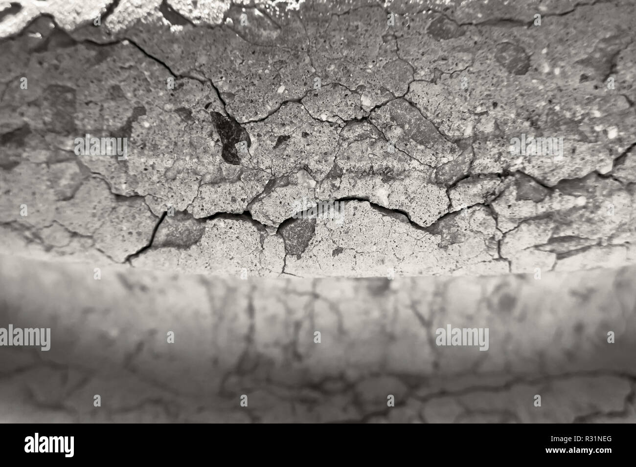 Black and white cracked concrete texture with distance and detail Stock ...