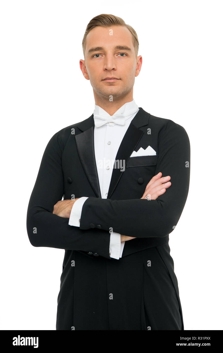 man in tuxedo. formal style man. Confident attractive handsome young ...