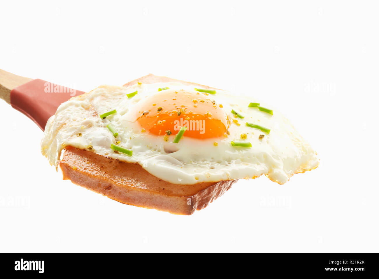 meatloaf with fried egg Stock Photo Alamy