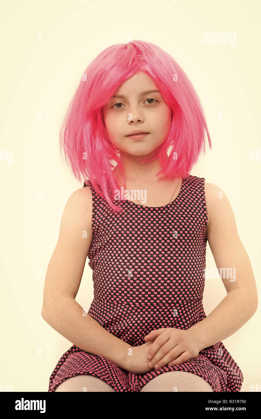 pink wig child