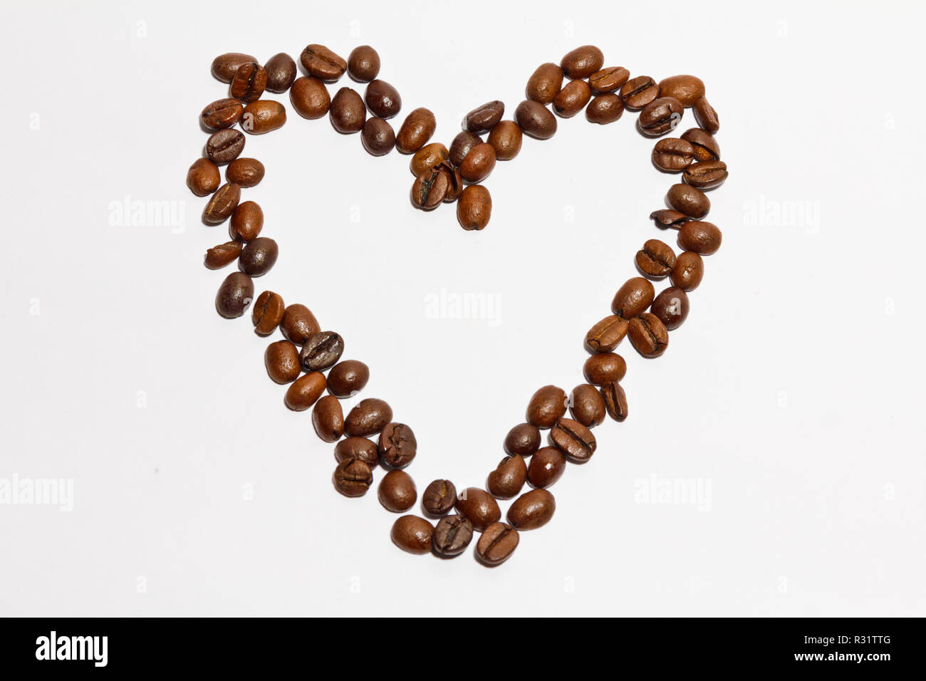 heart from coffee beans Stock Photo Alamy
