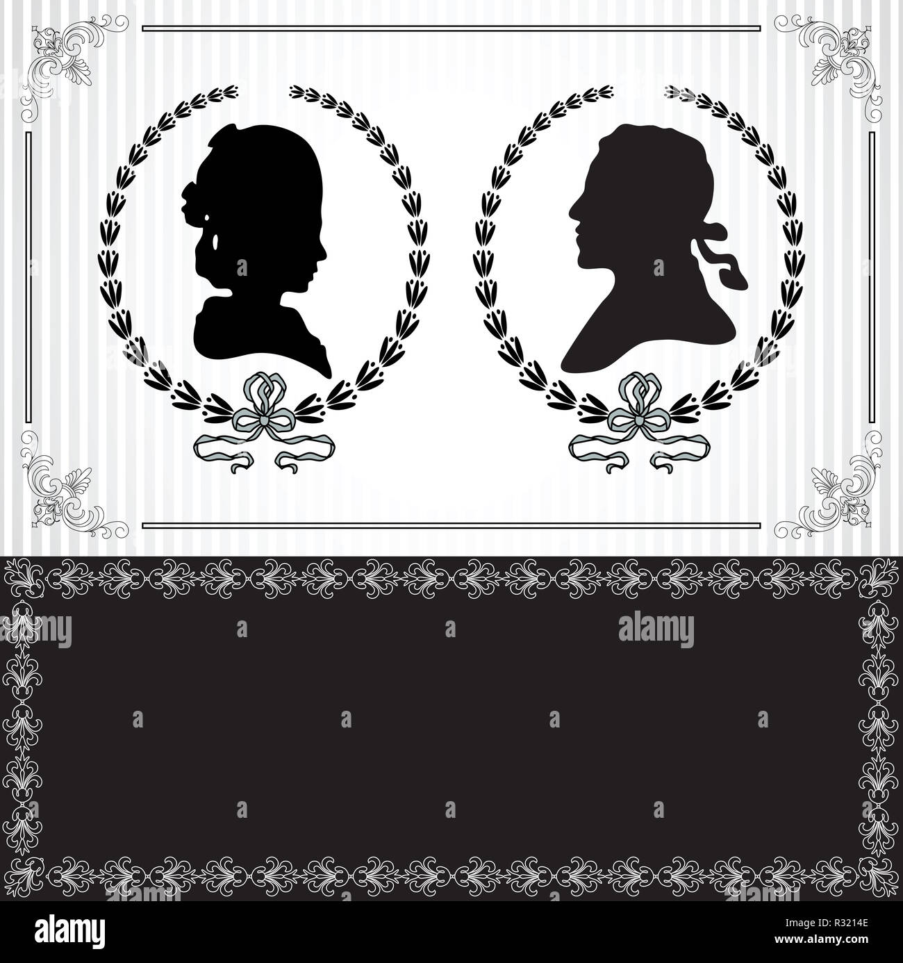 Black cameo frame hi-res stock photography and images - Alamy