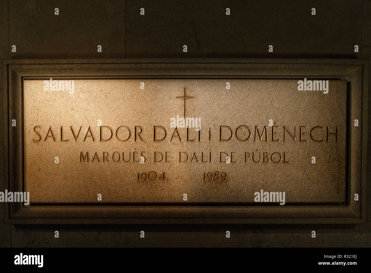 Figueres, Spain - June 17, 2014: Salvador Dali tomb in Figeras. Salvador Dali is a famous artist and painter Stock Photo