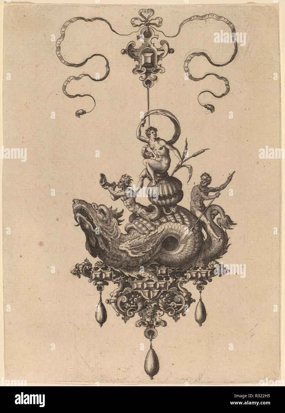 Jewelry Design. Dated 1582. Medium engraving. Museum National Gallery of Art, Washington DC