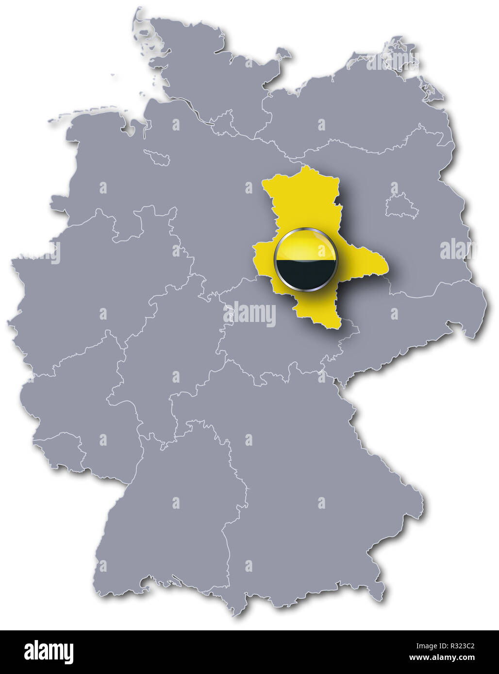 Sachsen anhalt map hi-res stock photography and images - Alamy