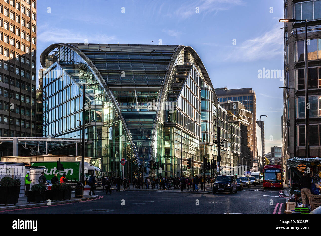 Long shot of Cardinal Place, Victoria Street, London, England, UK. Stock Photo