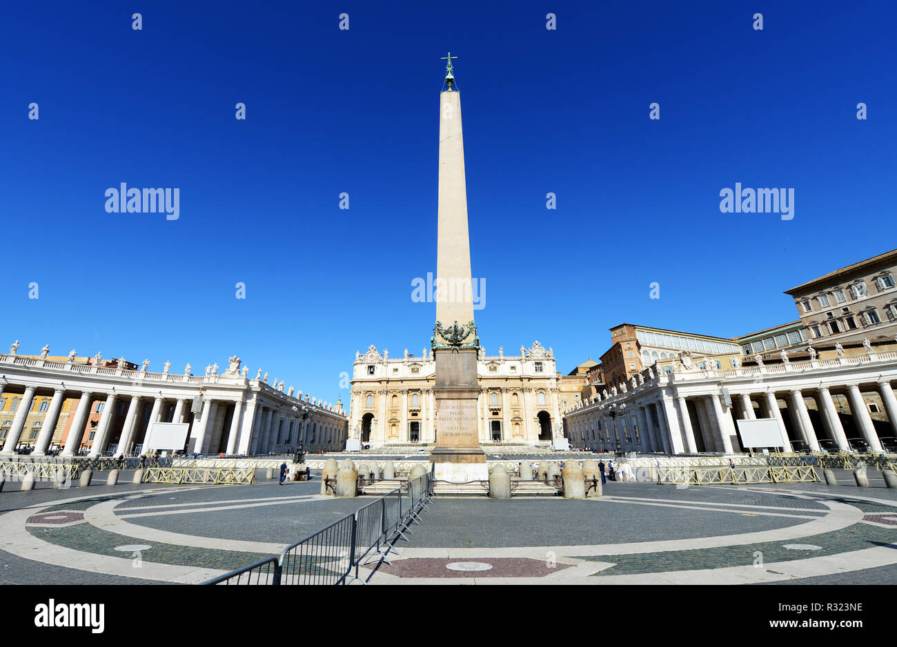 Saint Peter Basilica and square in the Vatican City. Stock Photo