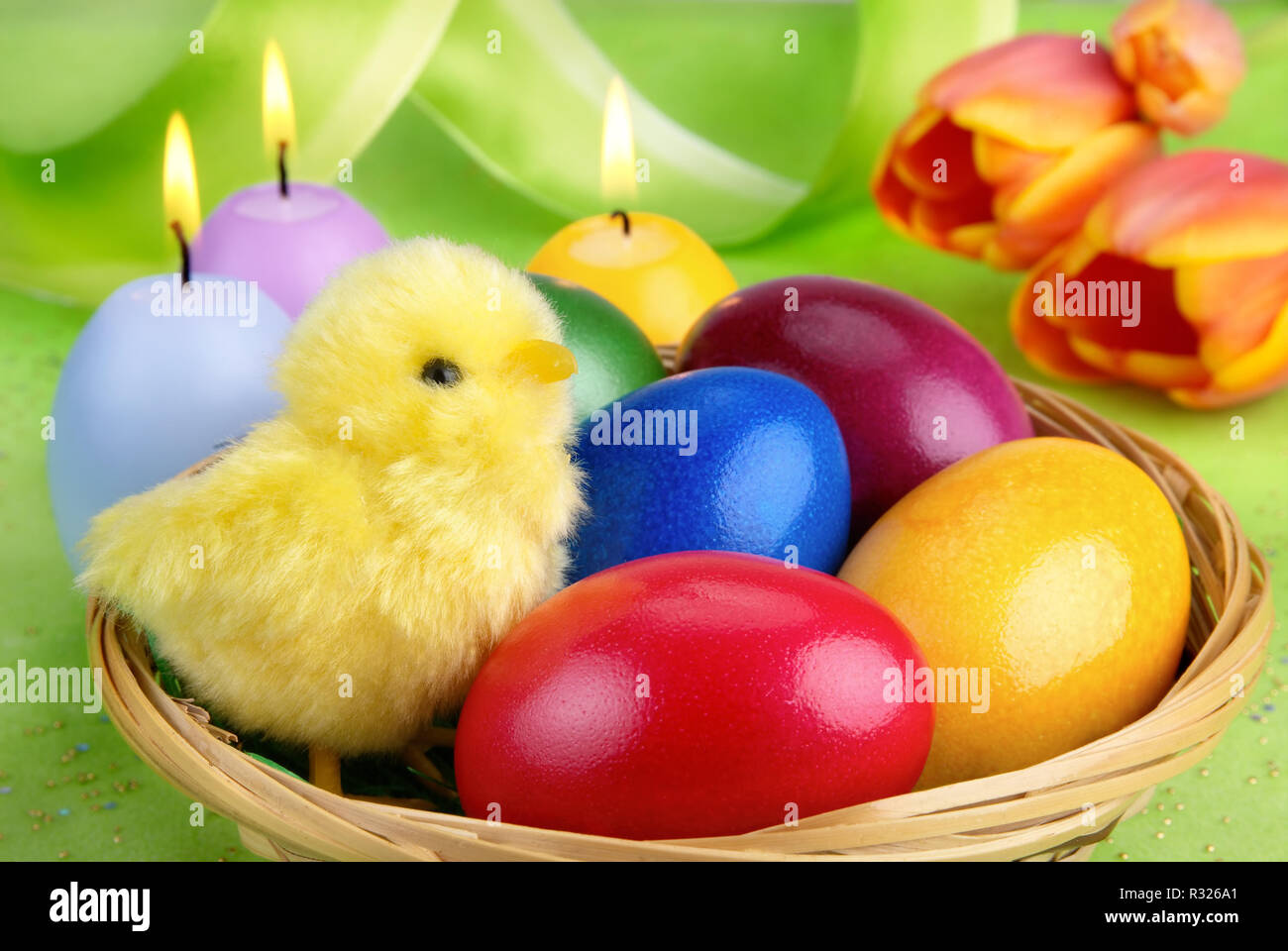 colorful easter arrangement Stock Photo