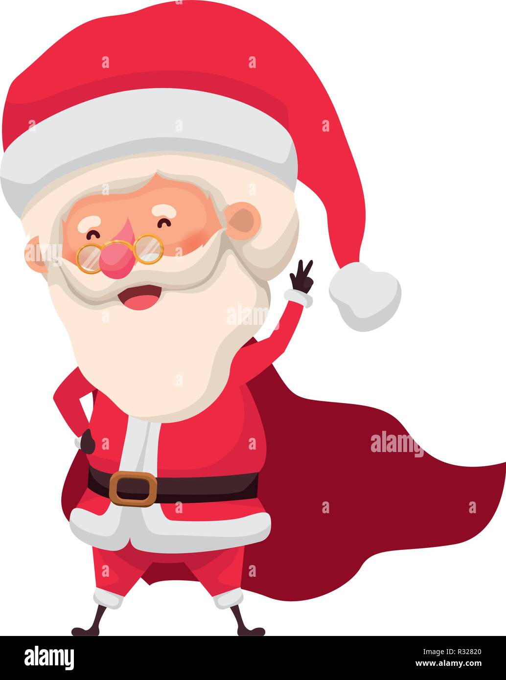 Santa claus with elf woman moving avatar character vector illustration  design  CanStock