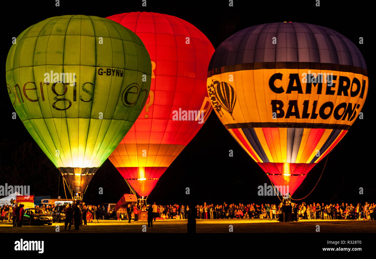 Balloons at Strathaven Balloon Festival, Scotland Stock Photo