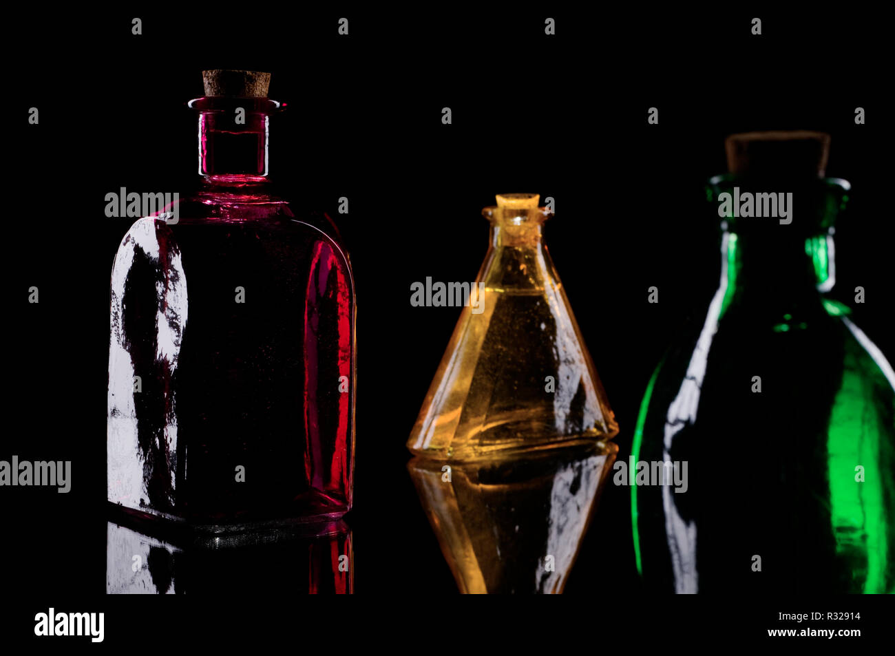Download Red Yellow And Green Bottles Stock Photo Alamy Yellowimages Mockups