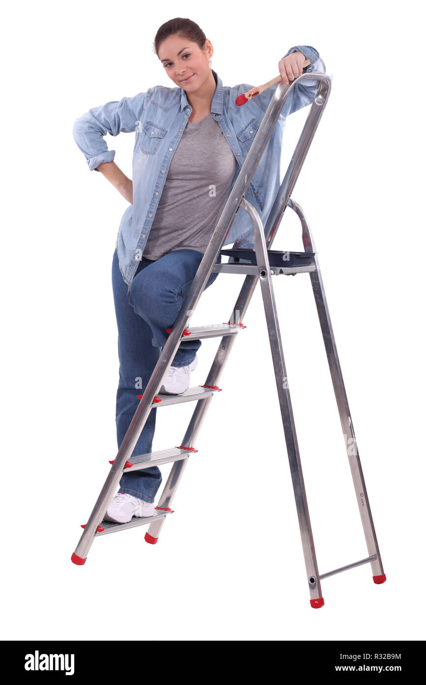 Woman standing rigid hi-res stock photography and images - Alamy