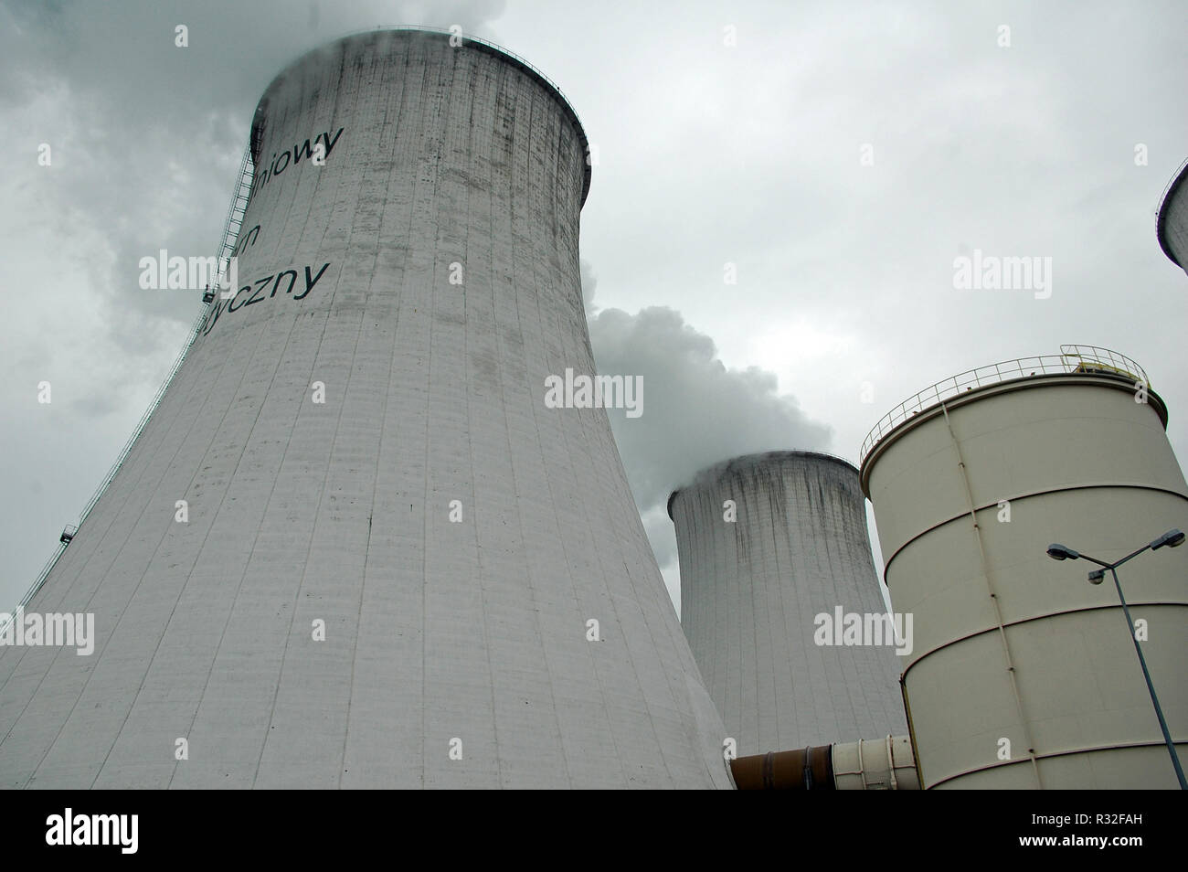 Power Station Chimney Stock Photo Alamy