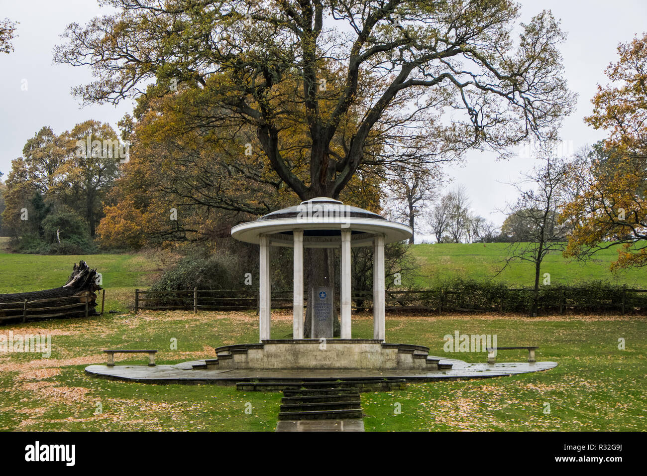 Magna Carta Memorial, Runnymede. Stock Photo