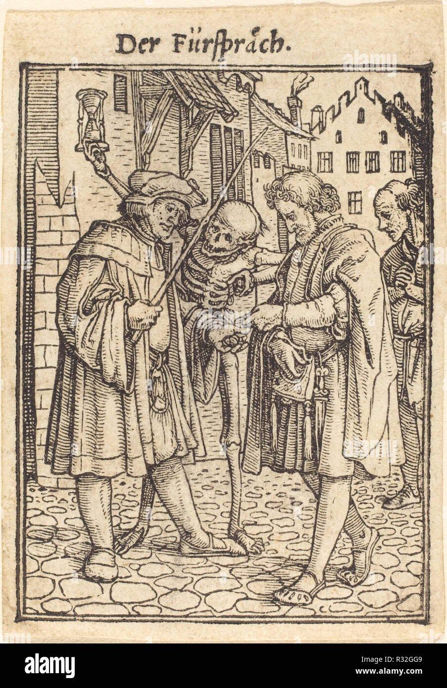 Lawyer. Medium: woodcut. Museum: National Gallery of Art, Washington DC. Author: Hans Holbein the Younger. Stock Photo