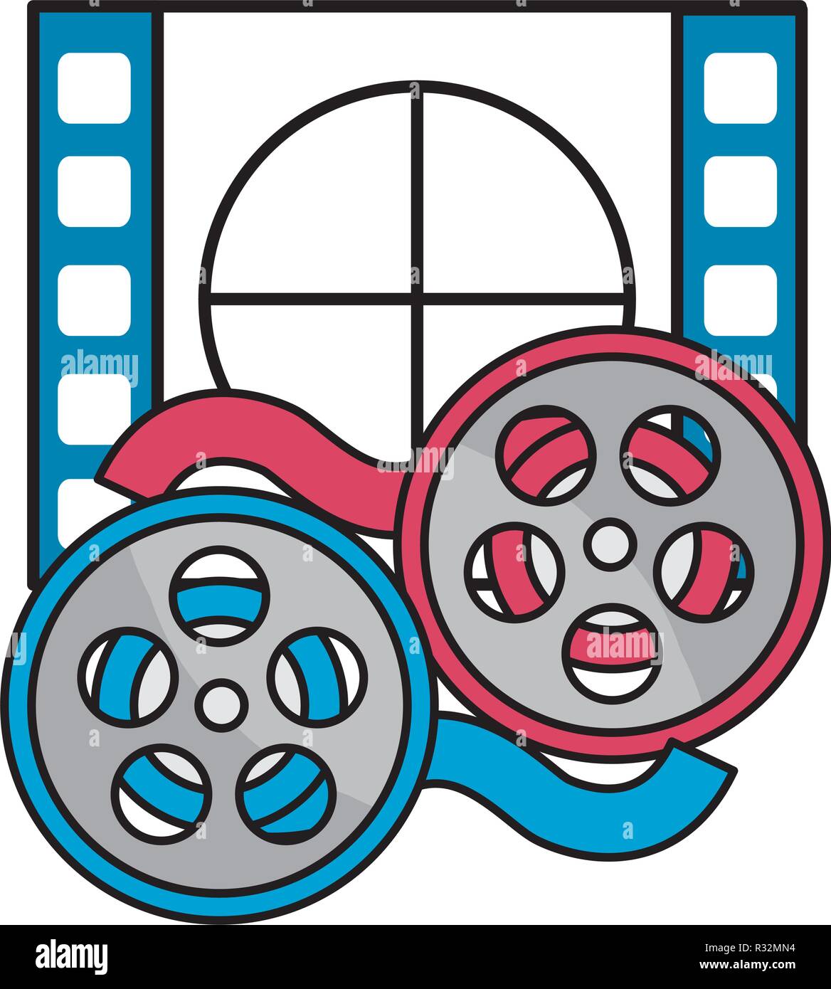 Icon set design, Cinema movie video film media entertainment show and ...