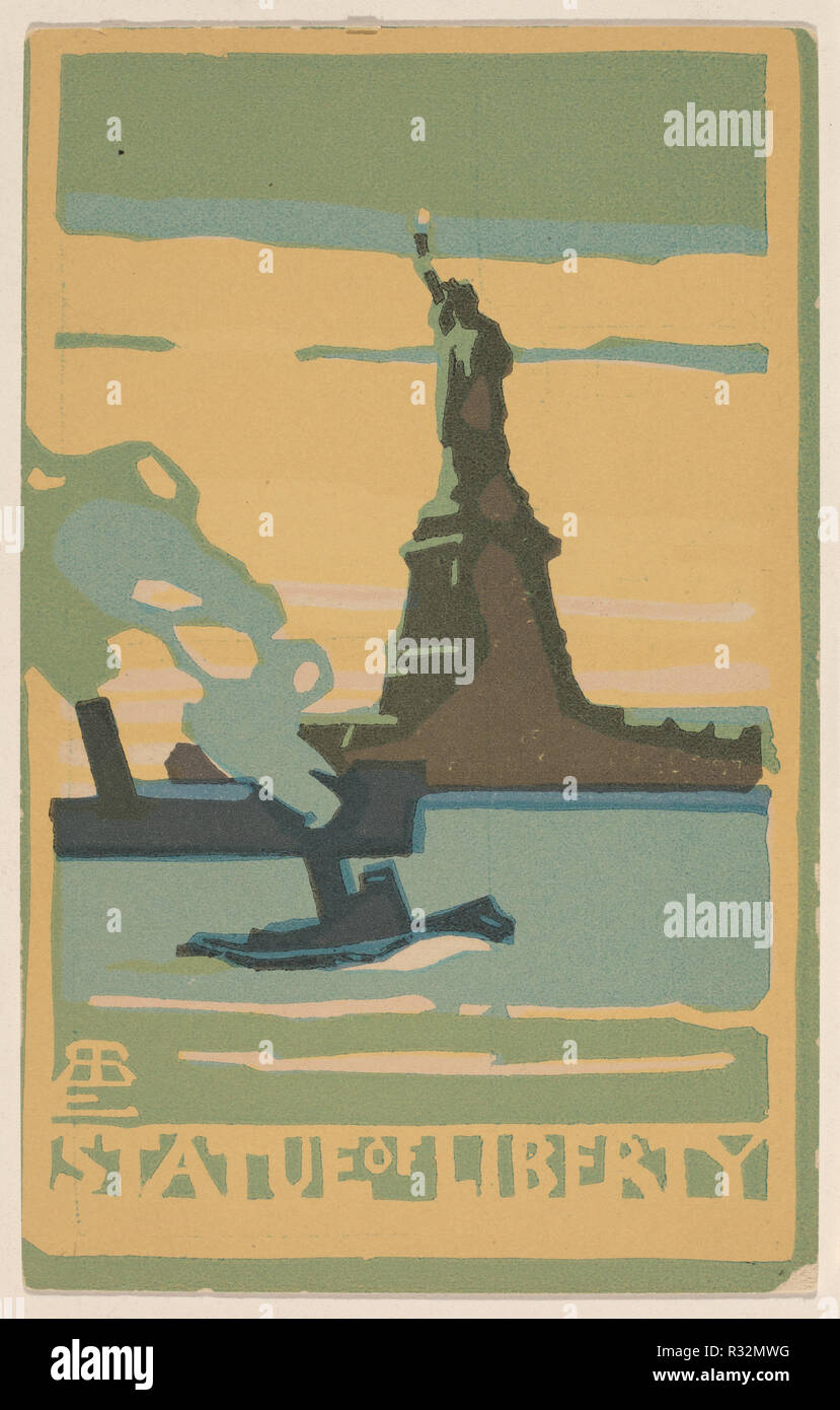 Statue of Liberty. Dated 1916. Dimensions sheet 140 x 89 mm. Medium