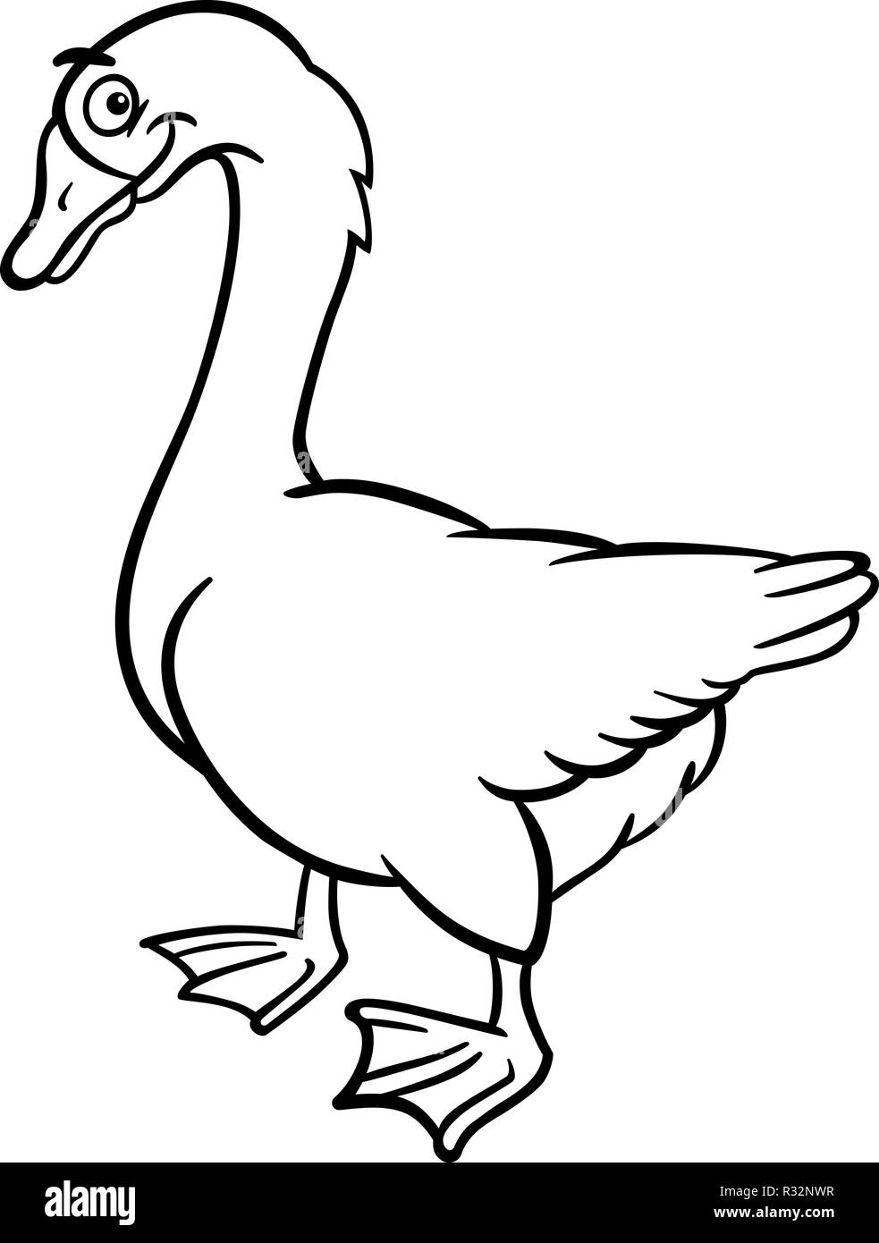 Cartoon goose Black and White Stock Photos & Images - Alamy