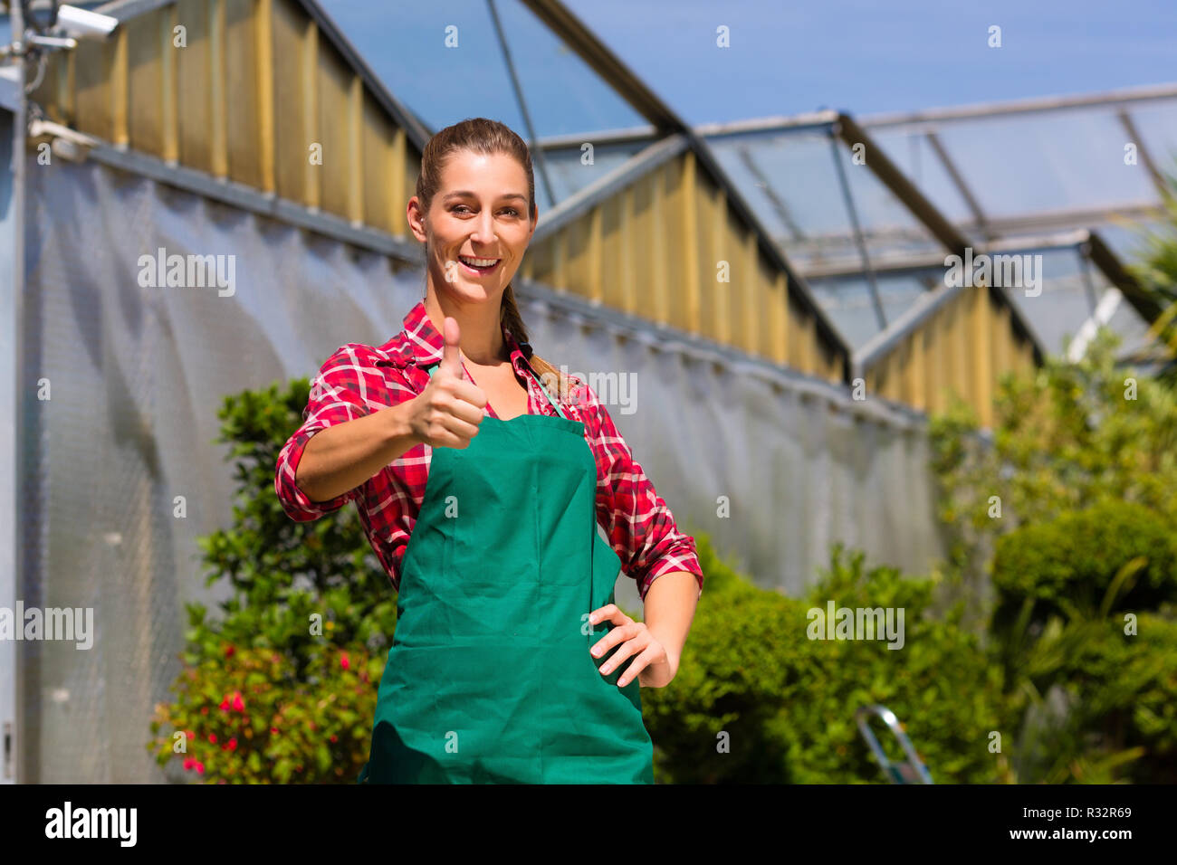 teacher in her nursery Stock Photo Alamy