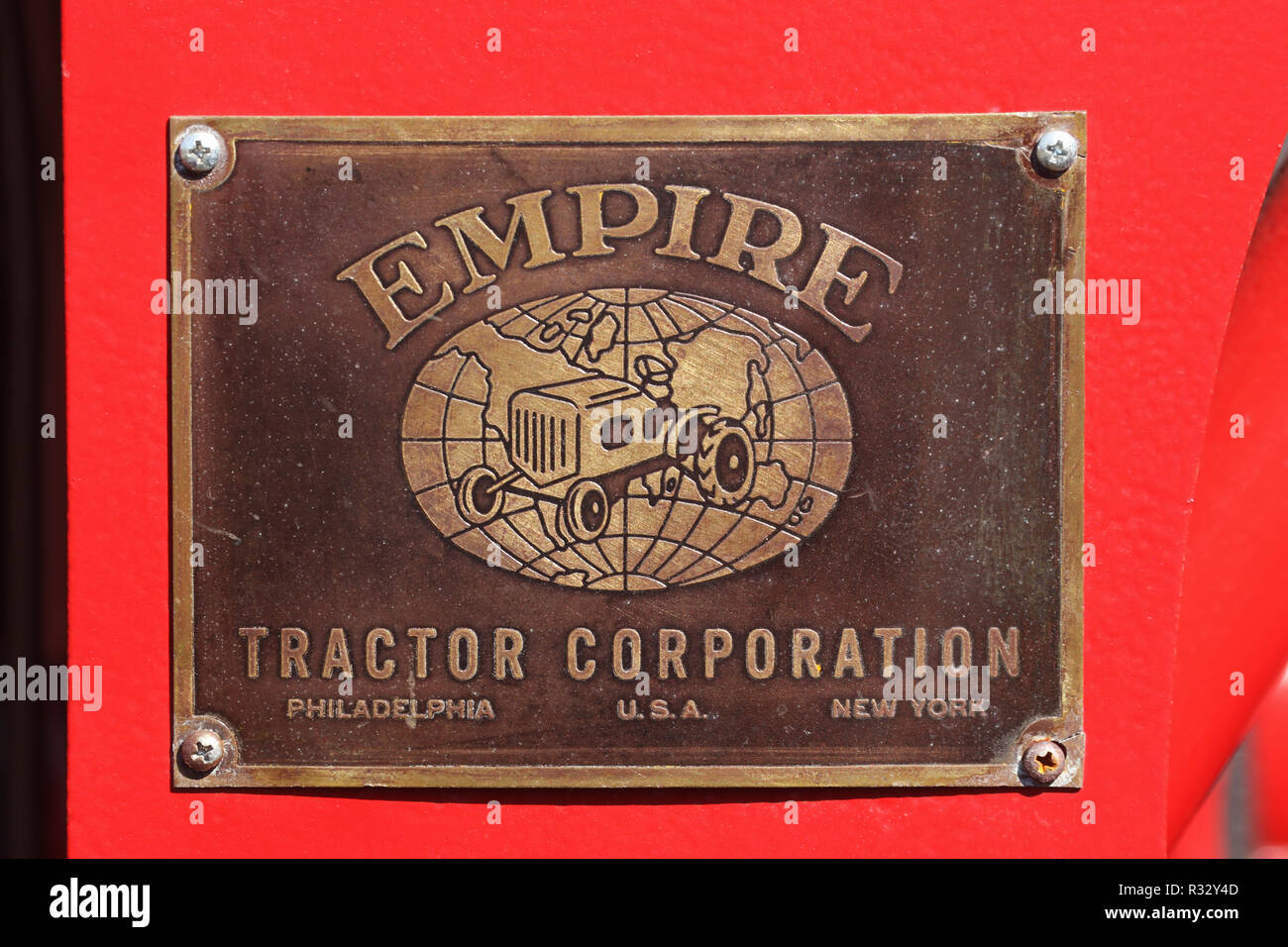 Metal Name Plate Empire Tractor Corporation. Canfield Fair. Mahoning