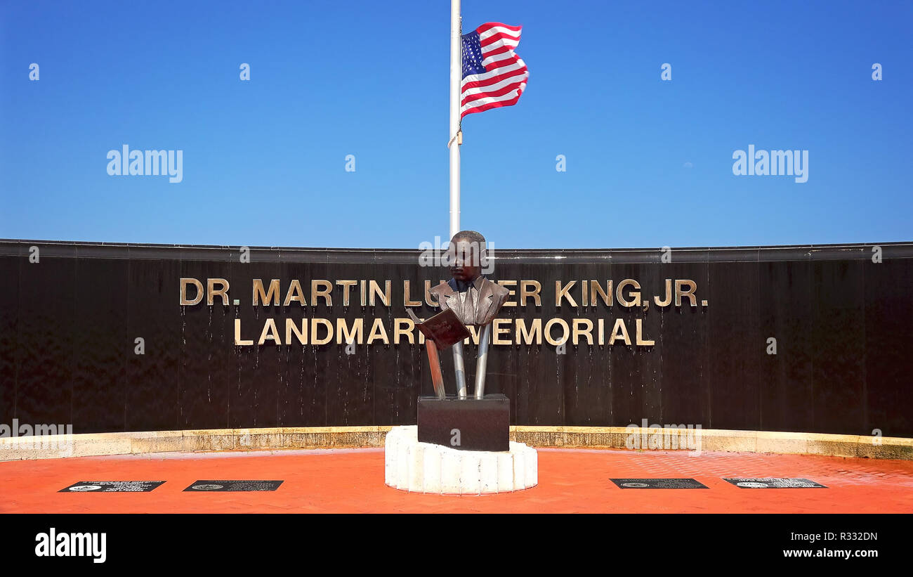 WEST PALM BEACH, FLORIDA - JUNE 13th: The Dr. Martin Luther King Jr Landmark Memorial in West Palm Beach, Florida on June 13th, 2016. Stock Photo