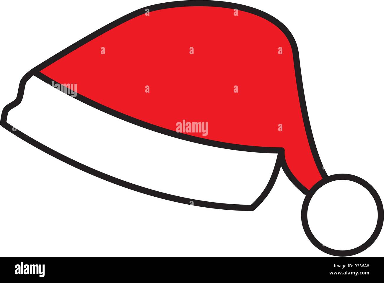 santa hat on white background Stock Vector Image & Art - Alamy
