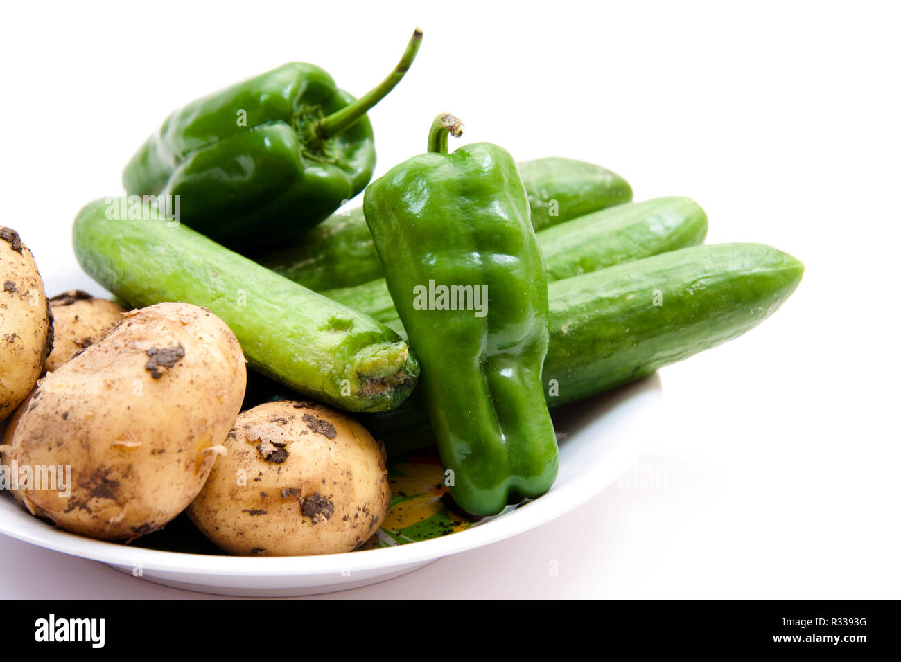 potatoes with peppers Stock Photo